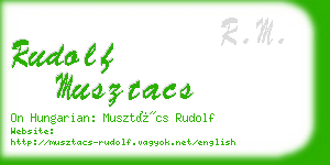 rudolf musztacs business card